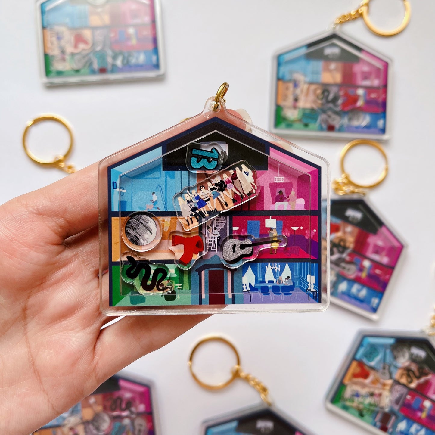 Lover House shaker keychain